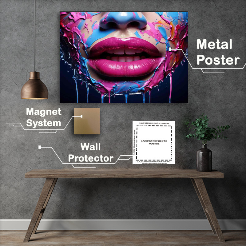 Buy Metal Poster : (Mystique Visage A Study in Abstract Faces)