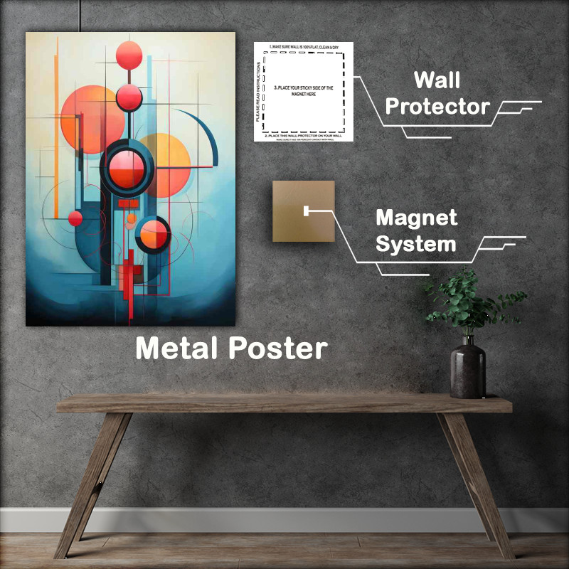 Buy Metal Poster : (Abstract Color Adventures Shapes that Tell Stories)