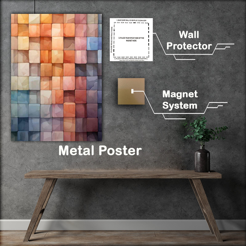 Buy Metal Poster : (Abstract Color Discoveries Shapes that Alter Perception)