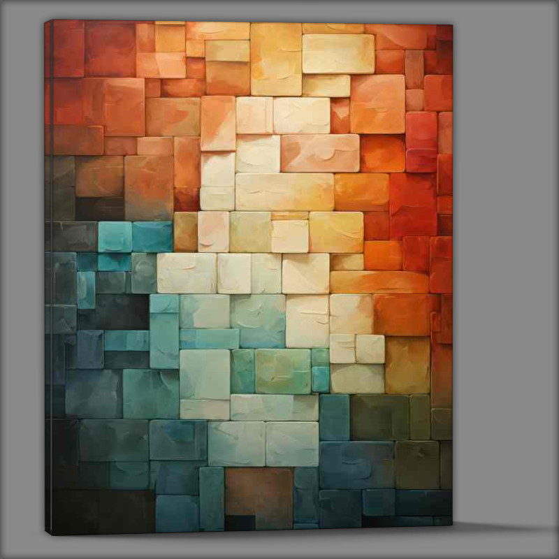 Buy Canvas : (Abstract Color Harmony Shapes and Hues in Perfect Balance)