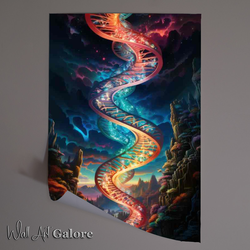 Buy Unframed Poster : (Color Cascade The Waterfall of Whimsical Hues)