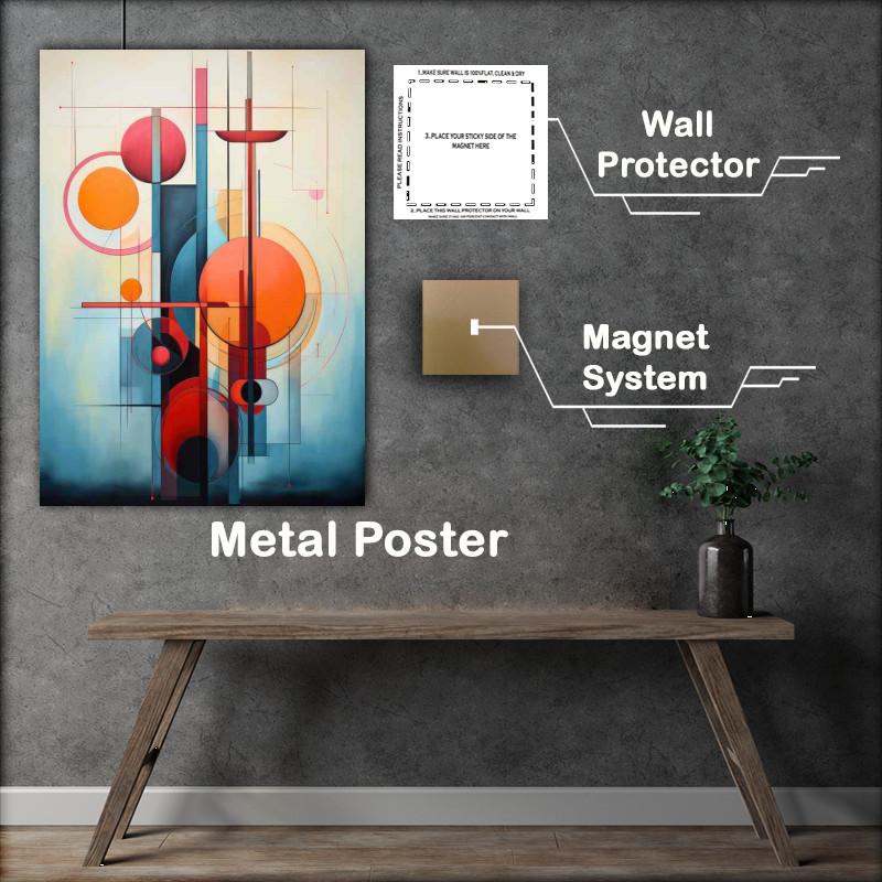 Buy Metal Poster : (Colorful Abstract Wonders A Geometric Wonder)
