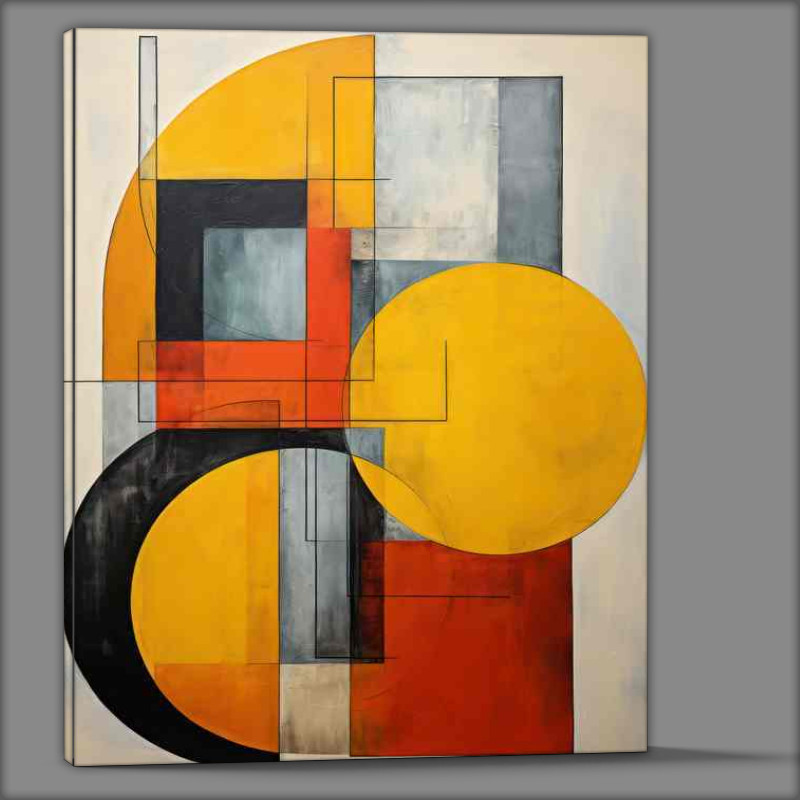 Buy Canvas : (Colorful Abstract Wonders With Circles And Squares)