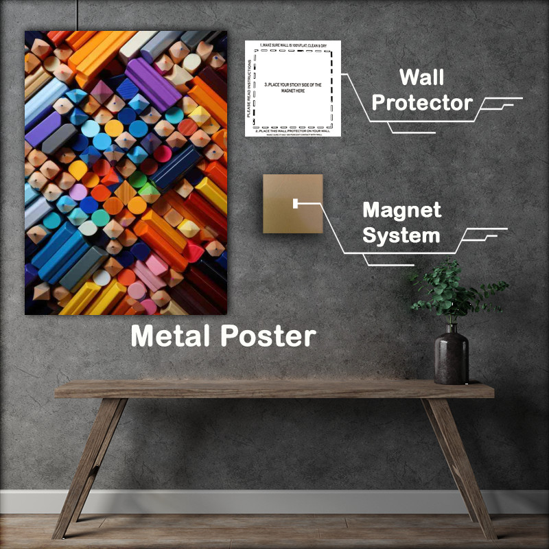 Buy Metal Poster : (Exploring Vibrant Hue The Art of Color Blending)