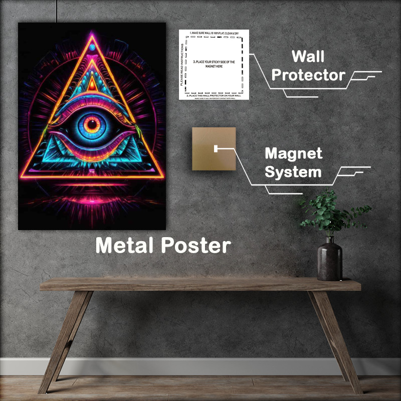 Buy Metal Poster : (Immersive Color Experiences Abstract Artistry in Shapes)