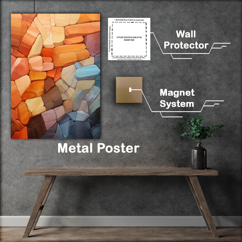Buy Metal Poster : (Innovative Abstract Colors Shapes that Define Artistry)