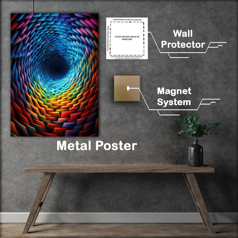 Buy Metal Poster : (Innovative Abstract Shapes Colors that Reshape Reality)