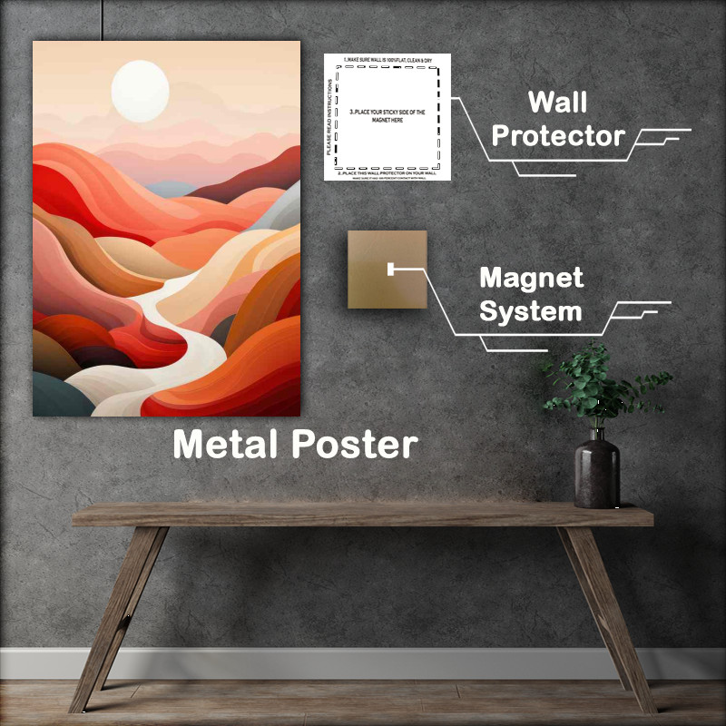 Buy Metal Poster : (Lustrous Landscapes Abstract Horizons and Beyond)