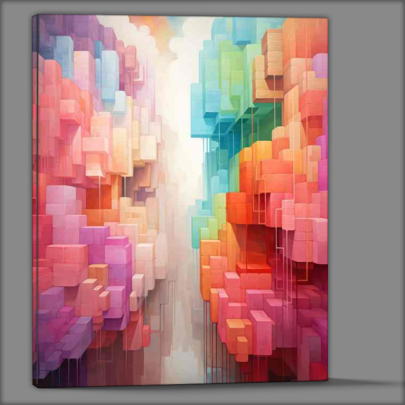 Buy Canvas : (Radiant Abstract Colors Shapes that Illuminate the World)