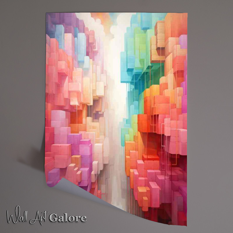 Buy Unframed Poster : (Radiant Abstract Colors Shapes that Illuminate the World)