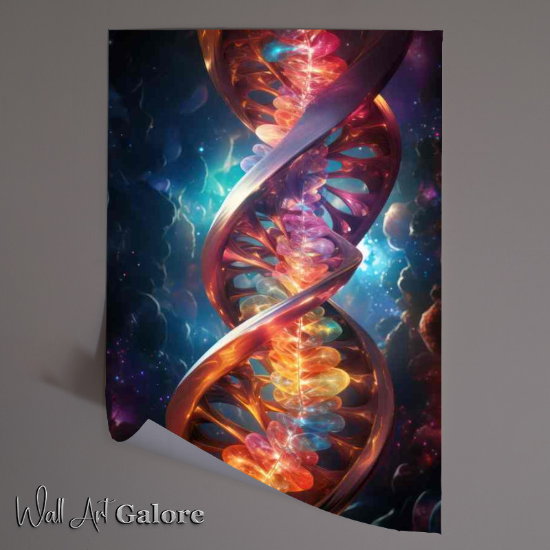 Buy Unframed Poster : (Radiant Color Waves DNA The Way Of Life)