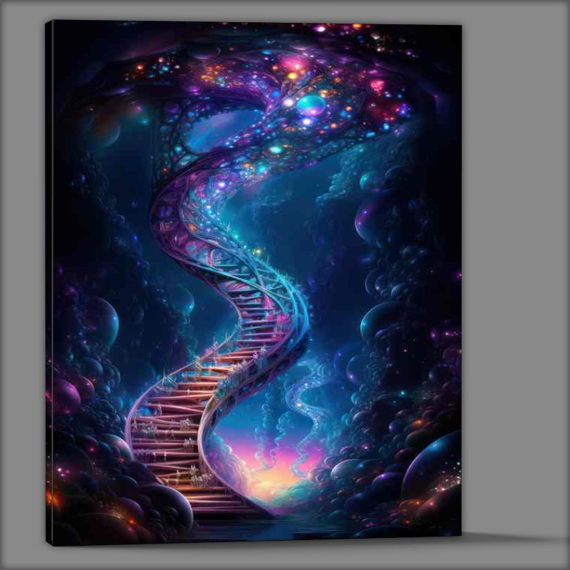 Buy Canvas : (Radiant Color Waves DNA Within Us All)