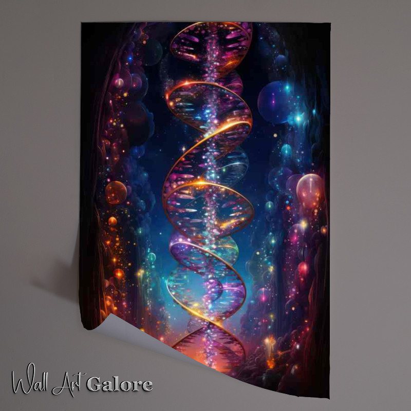 Buy Unframed Poster : (Radiant Color Waves Transformative Shape Artistry DNA)