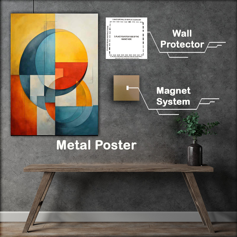 Buy Metal Poster : (The Colorful Abstract Shapes and Hues that Dazzle)