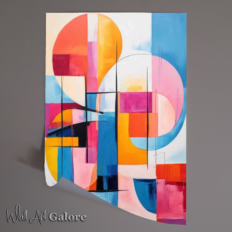 Buy Unframed Poster : (The Symphony of Shapes Puzzle Pieces in Abstract Art)