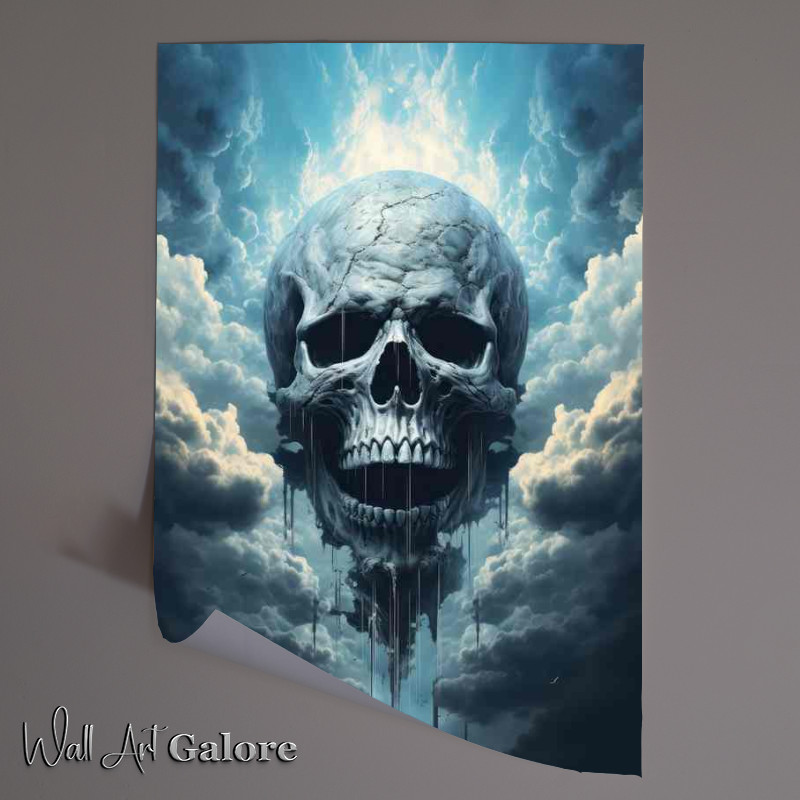 Buy Unframed Poster : (The Aesthetics of Morbid Art skull in the clouds)