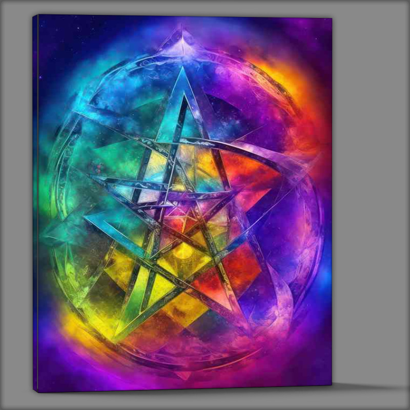 Buy Canvas : (Wiccan Pentagrams Cosmic Energy)