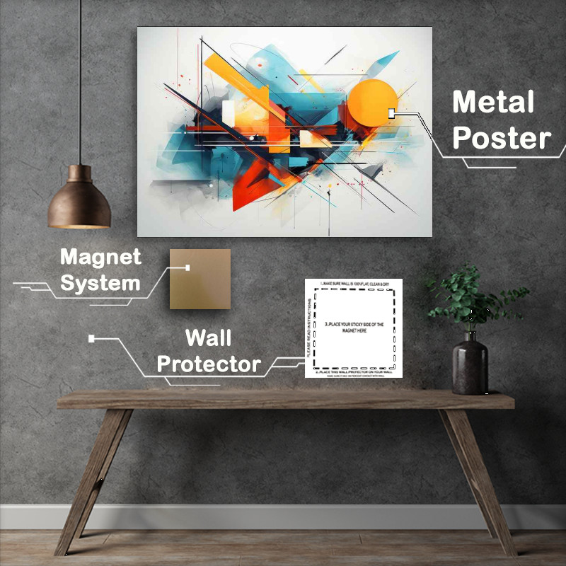 Buy Metal Poster : (Abstract Color Innovations Shapes that Redefine Art)