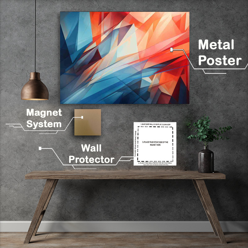 Buy Metal Poster : (Abstract Color Odyssey Exploration of Shapes and Hues)