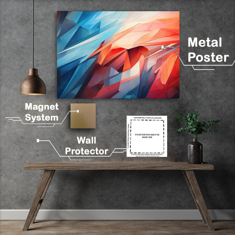 Buy Metal Poster : (Abstract Color Odyssey Wild Lines And Tones)