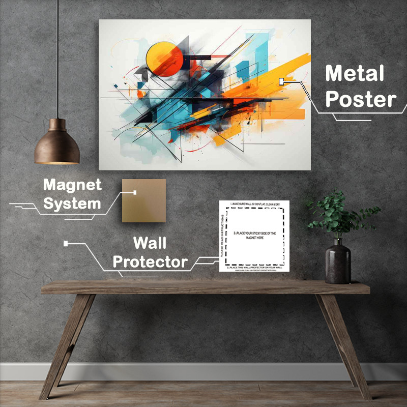Buy Metal Poster : (Abstract Color Realities Shapes that Reshape Perception)