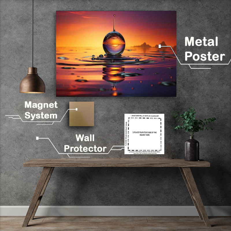 Buy Metal Poster : (Colorful Abstract Universe Power Of Water)