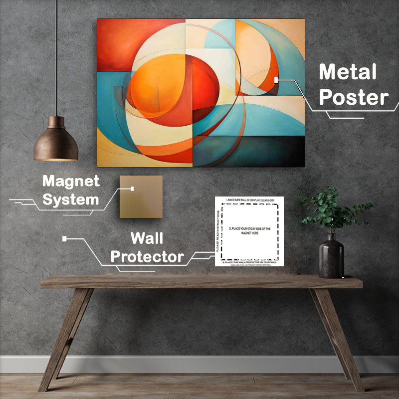 Buy Metal Poster : (Colorful Abstract Wonders A Symphony of Shapes and Hues)