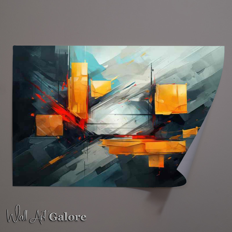 Buy Unframed Poster : (Radiant Abstract Dazzling style Boxes And Rectangels)