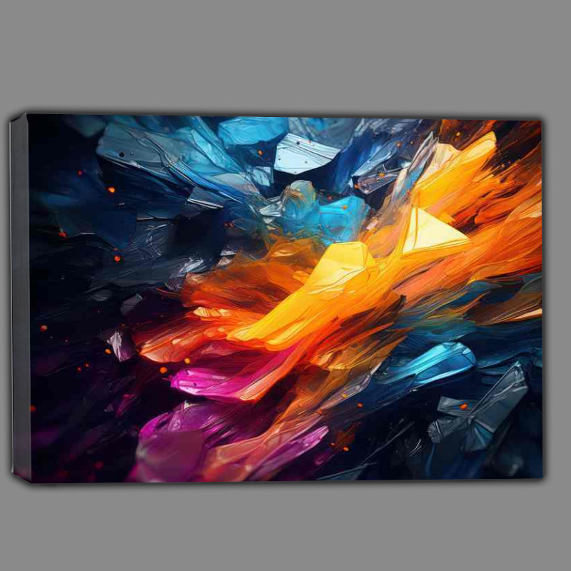 Buy Canvas : (The Colorful Abstract A Journey through Imaginative Shapes)
