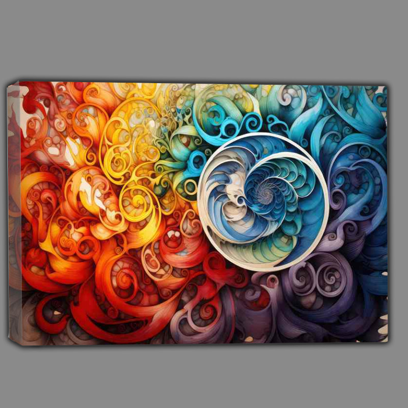 Buy Canvas : (Vibrant Color Dimensions The Beauty of Abstract Shapes)