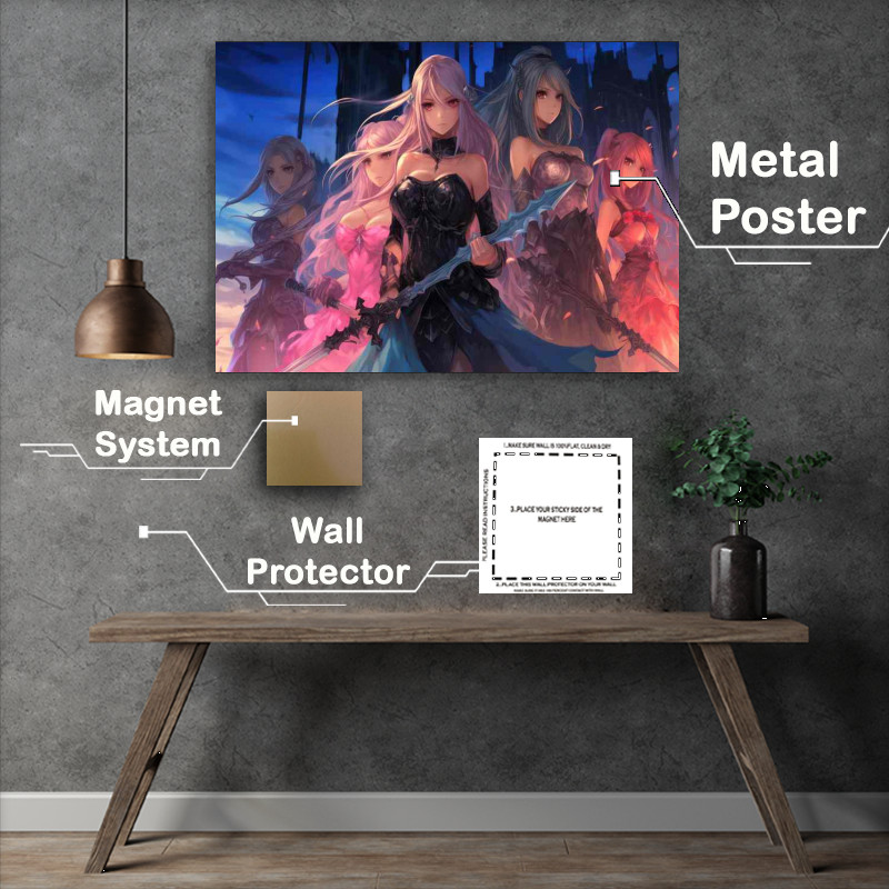 Buy Metal Poster : (The Emotional Journey Anime Girls With Swords)