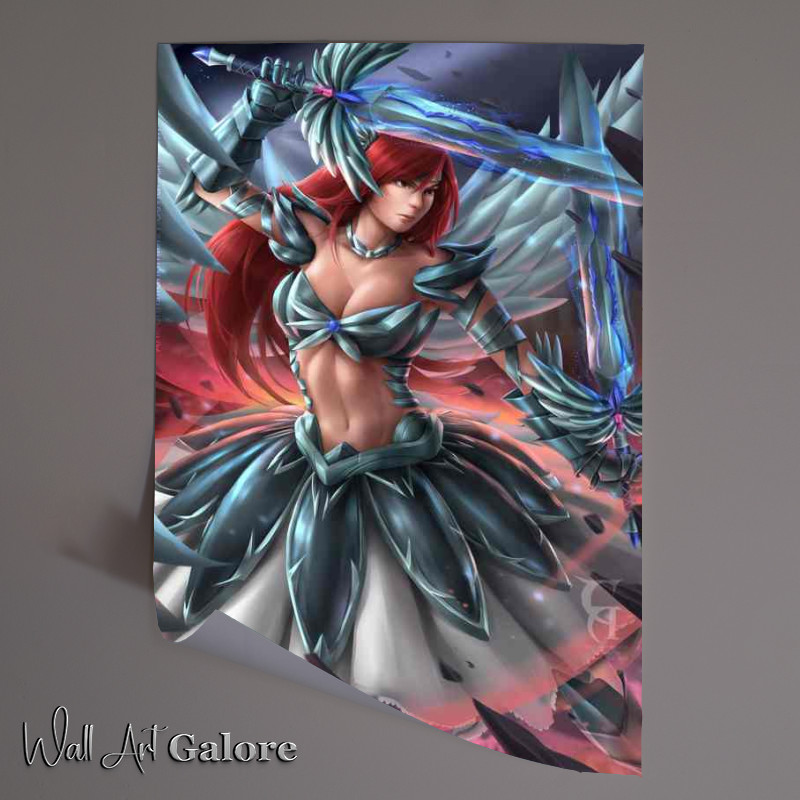 Buy Unframed Poster : (Armor and Artistry Dive into the Manga Brilliance of Erza)