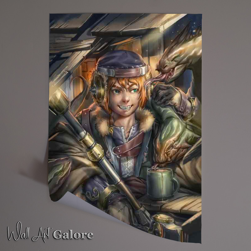Buy Unframed Poster : (Artistic Allure Charm_Anderv Captured in Stunning Manga Style)