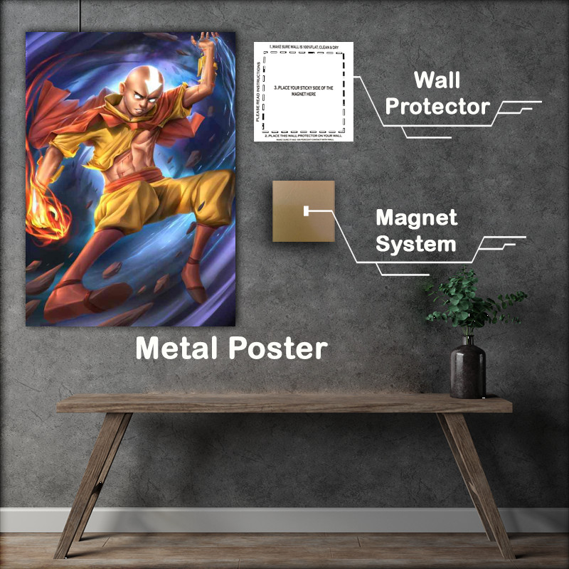 Buy : (Aang Manga Fanart Metal Poster)