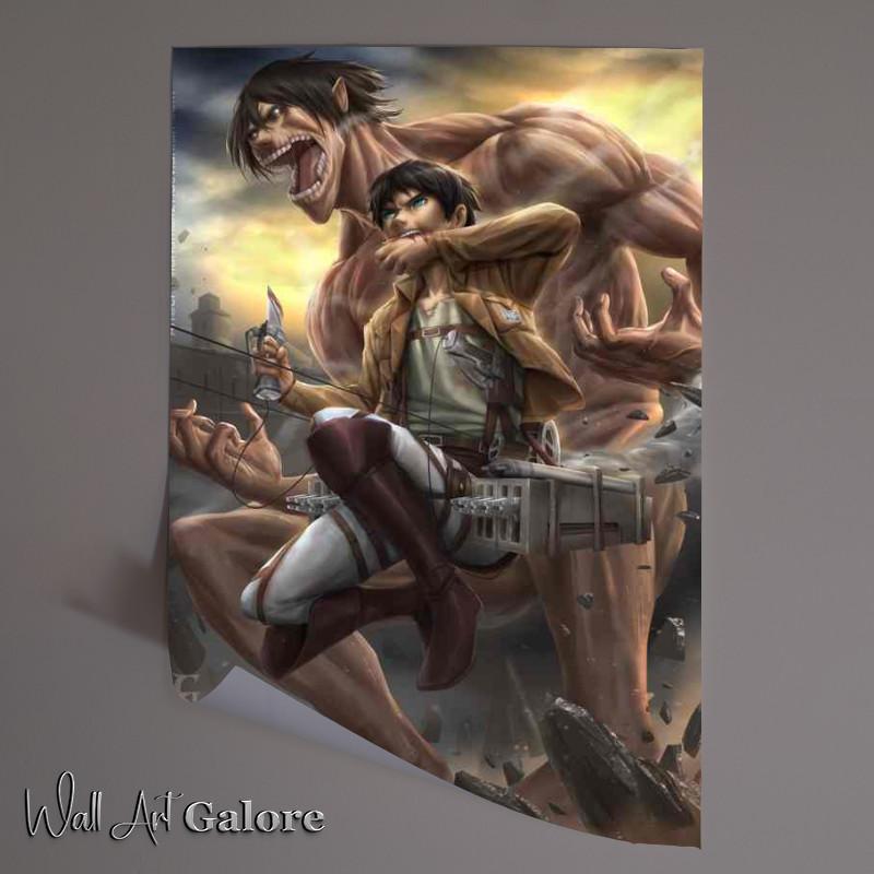 Buy Unframed Poster : (Beyond the Walls Eren Yeager Reimagined in Manga Mastery)