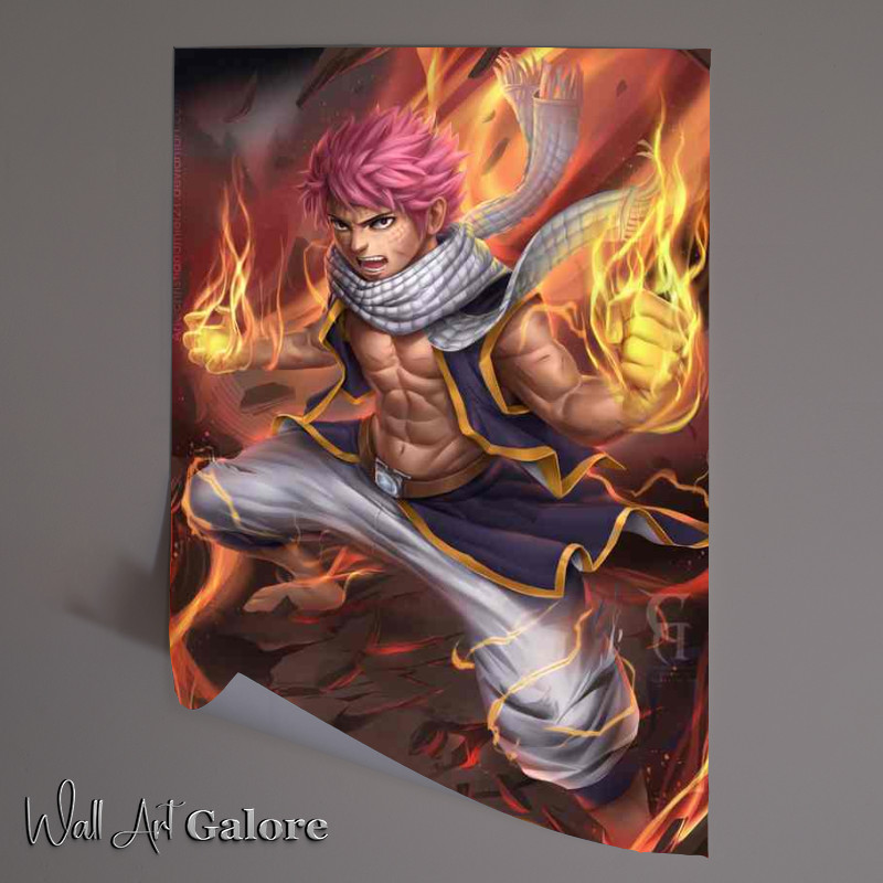 Buy Unframed Poster : (Dragon Slayers Dance Natsu Dragneels Manga Magic Unveiled)