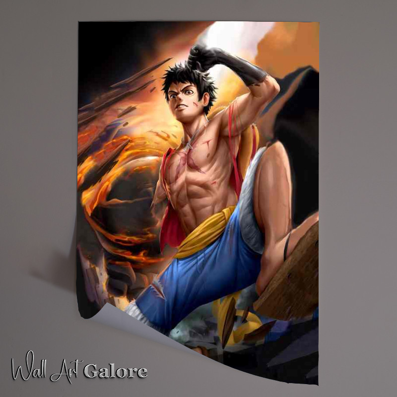 Buy Unframed Poster : (Pirate Kings Vision Mugiwara Luffys Manga Artistry Unveiled)