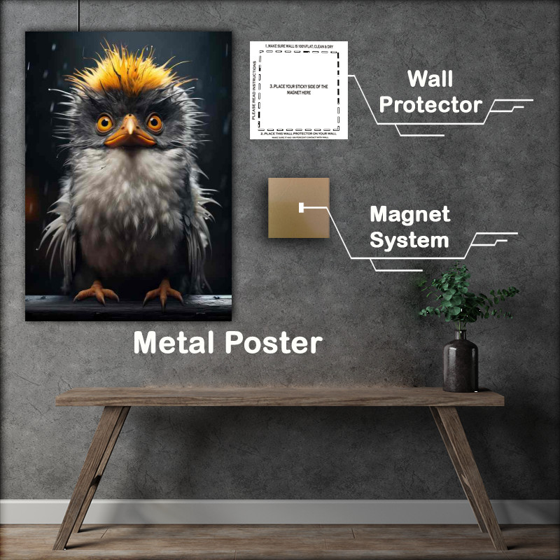 Buy Metal Poster : (Abstract penguin art style)