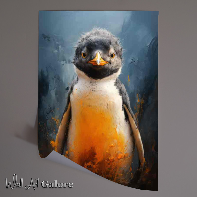 Buy Unframed Poster : (Baby Penguin abstract in art)