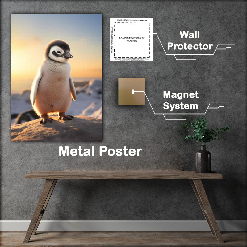 Buy Metal Poster : (Baby Penguin finding his family)