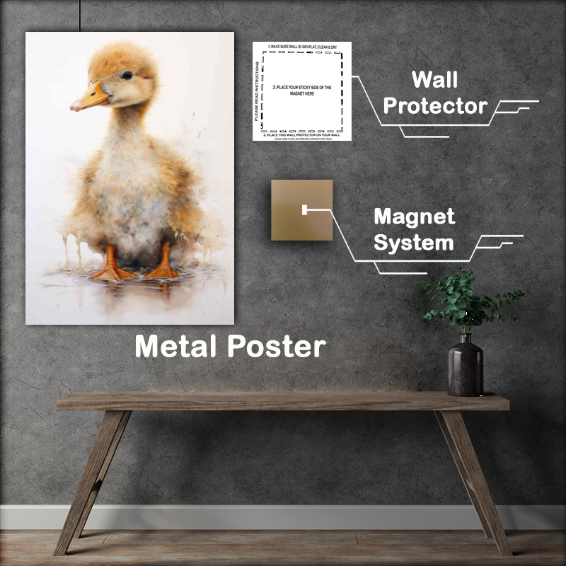Buy Metal Poster : (Cute Ducks The Quirky Charm of Water loving Birds)