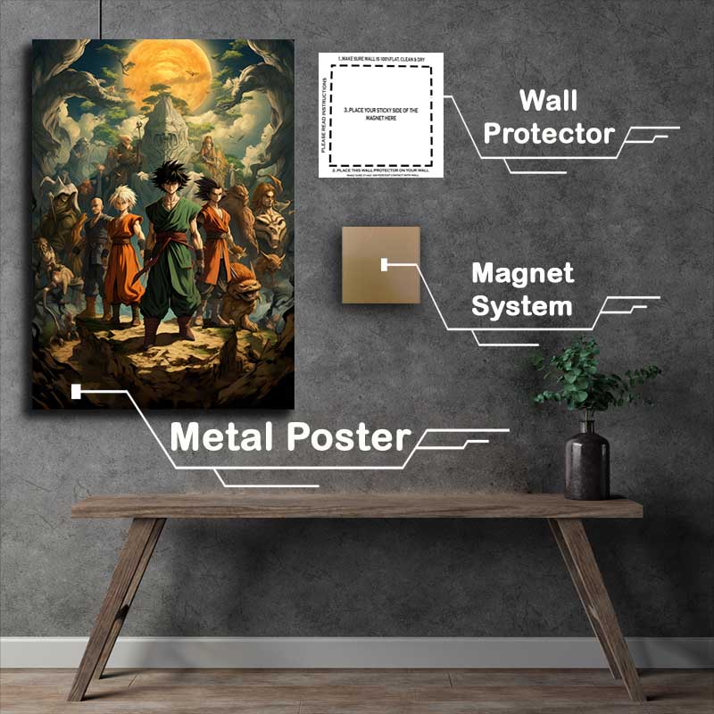 Buy Metal Poster : (Goku with different characters)