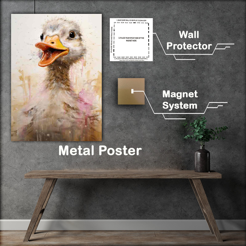 Buy Metal Poster : (Ducks in All Their Cuteness)