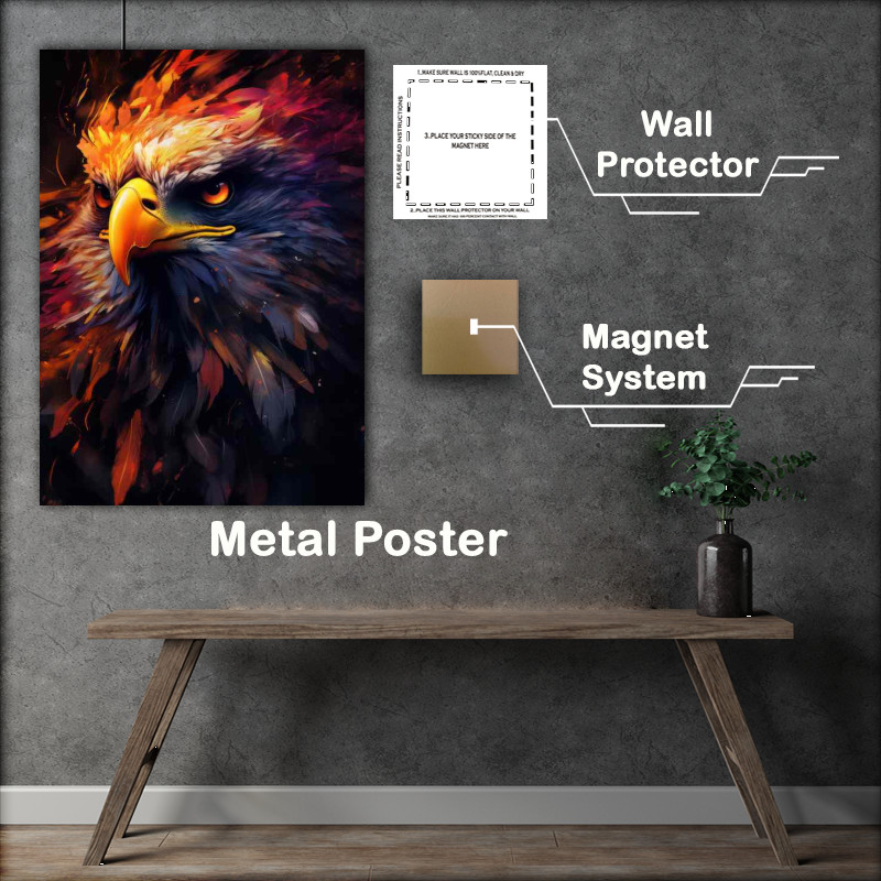 Buy Metal Poster : (Eagle Encounters Witnessing Natures Predators)