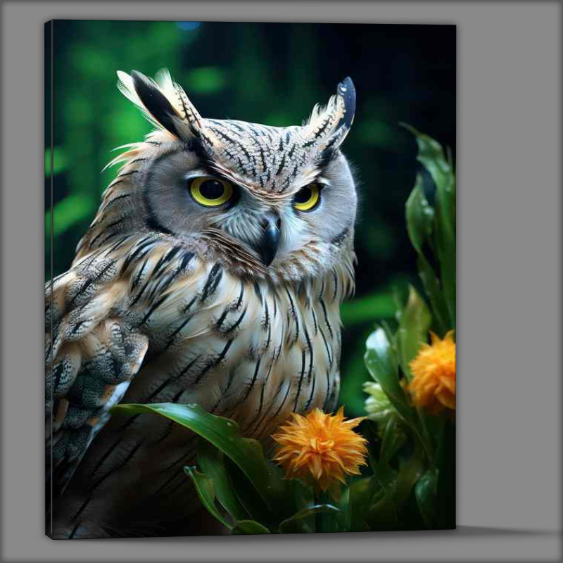 Buy Canvas : (Enchanted Forest Encounters Long Eared Owls at Home)
