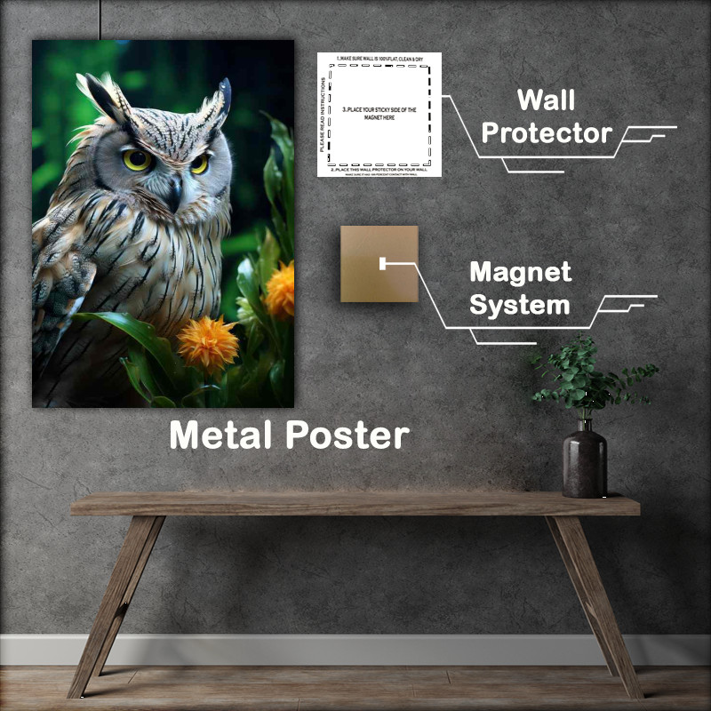 Buy Metal Poster : (Enchanted Forest Encounters Long Eared Owls at Home)