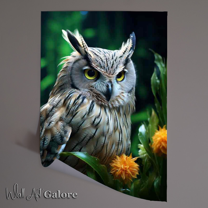 Buy Unframed Poster : (Enchanted Forest Encounters Long Eared Owls at Home)