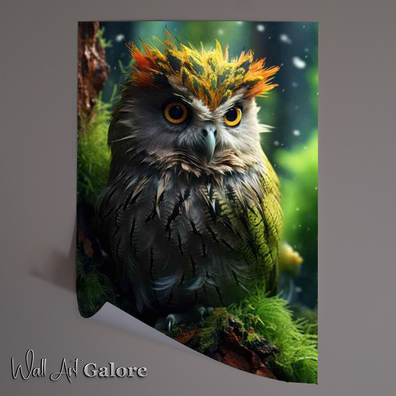 Buy Unframed Poster : (Forest Magic Observing Long-Eared Owls in Their Habitat)