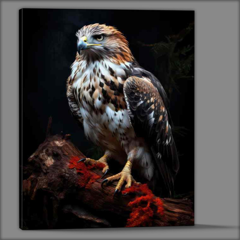 Buy Canvas : (Hawks on a Limb Capturing Grace and Majesty)