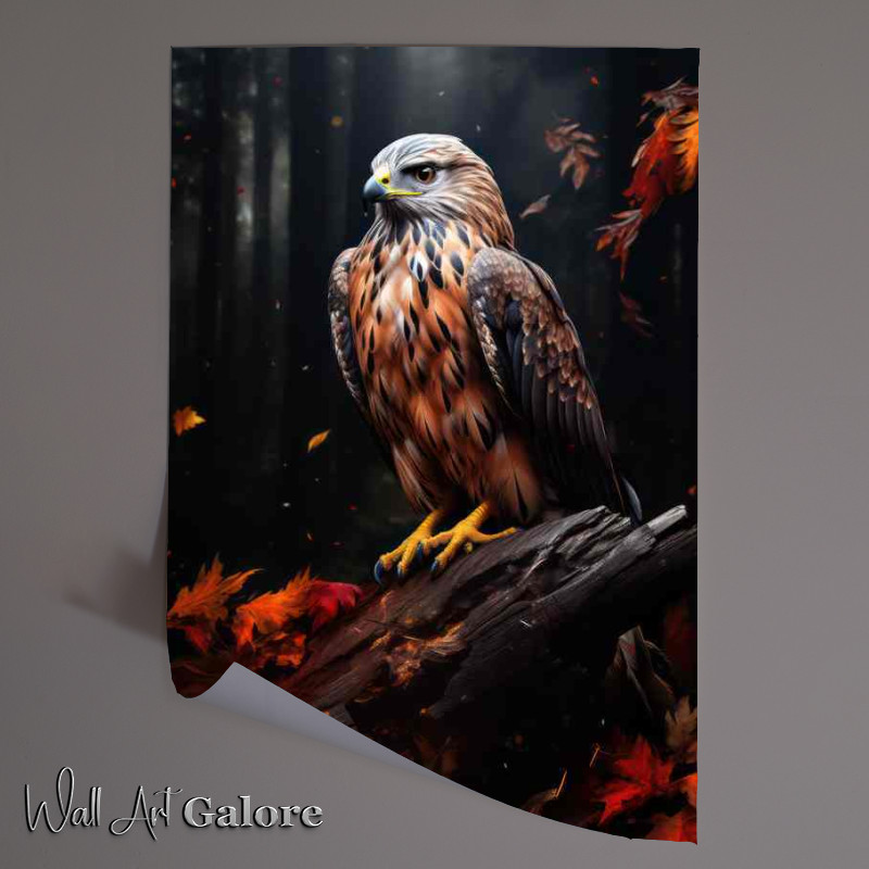 Buy Unframed Poster : (Hawks on a Perch Guardians of the Treetops)